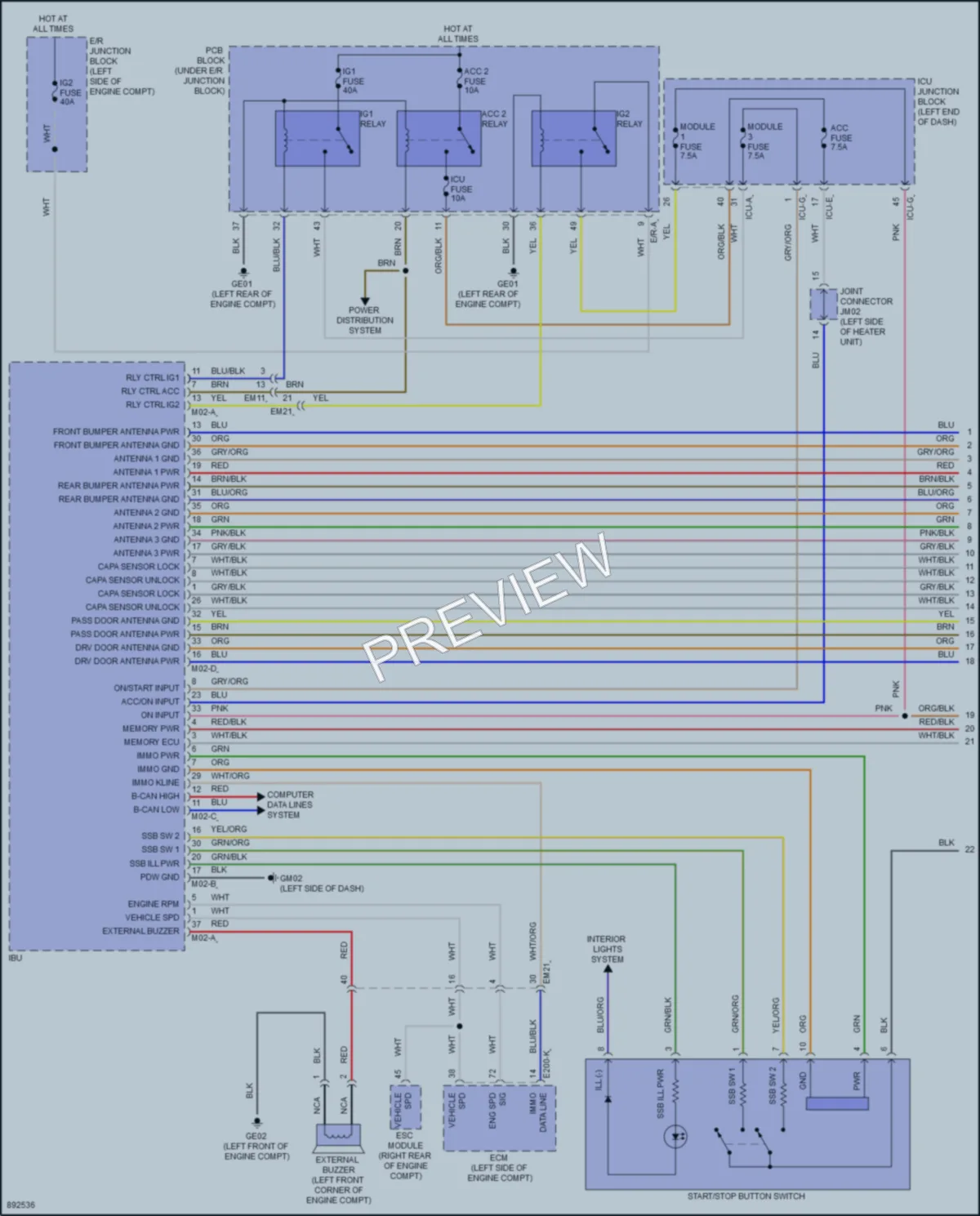 2025 Hyundai Palisade Anti Theft wiring diagram preview