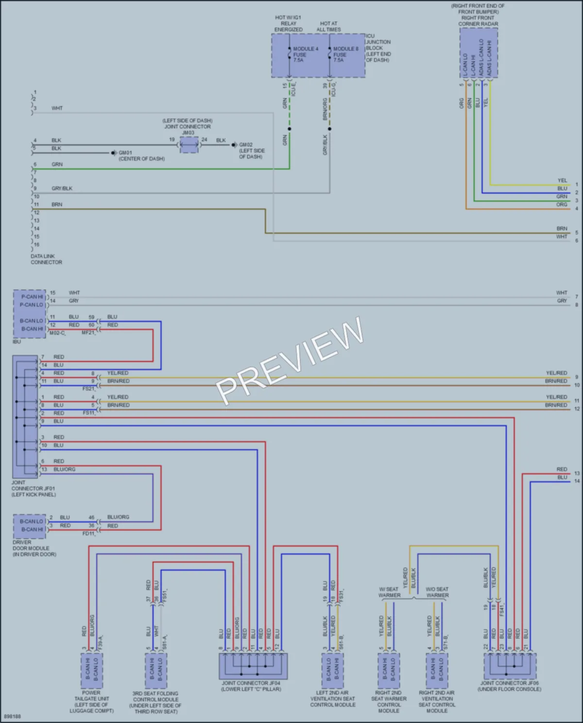 2025 Hyundai Palisade Computer Data Lines wiring diagram preview