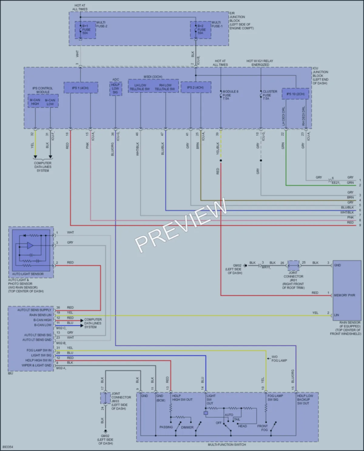 2025 Hyundai Palisade Headlights wiring diagram preview
