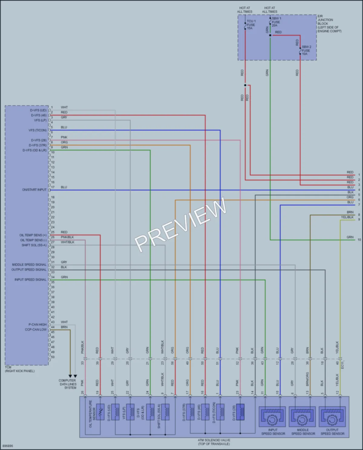 2025 Hyundai Palisade Transmission wiring diagram preview