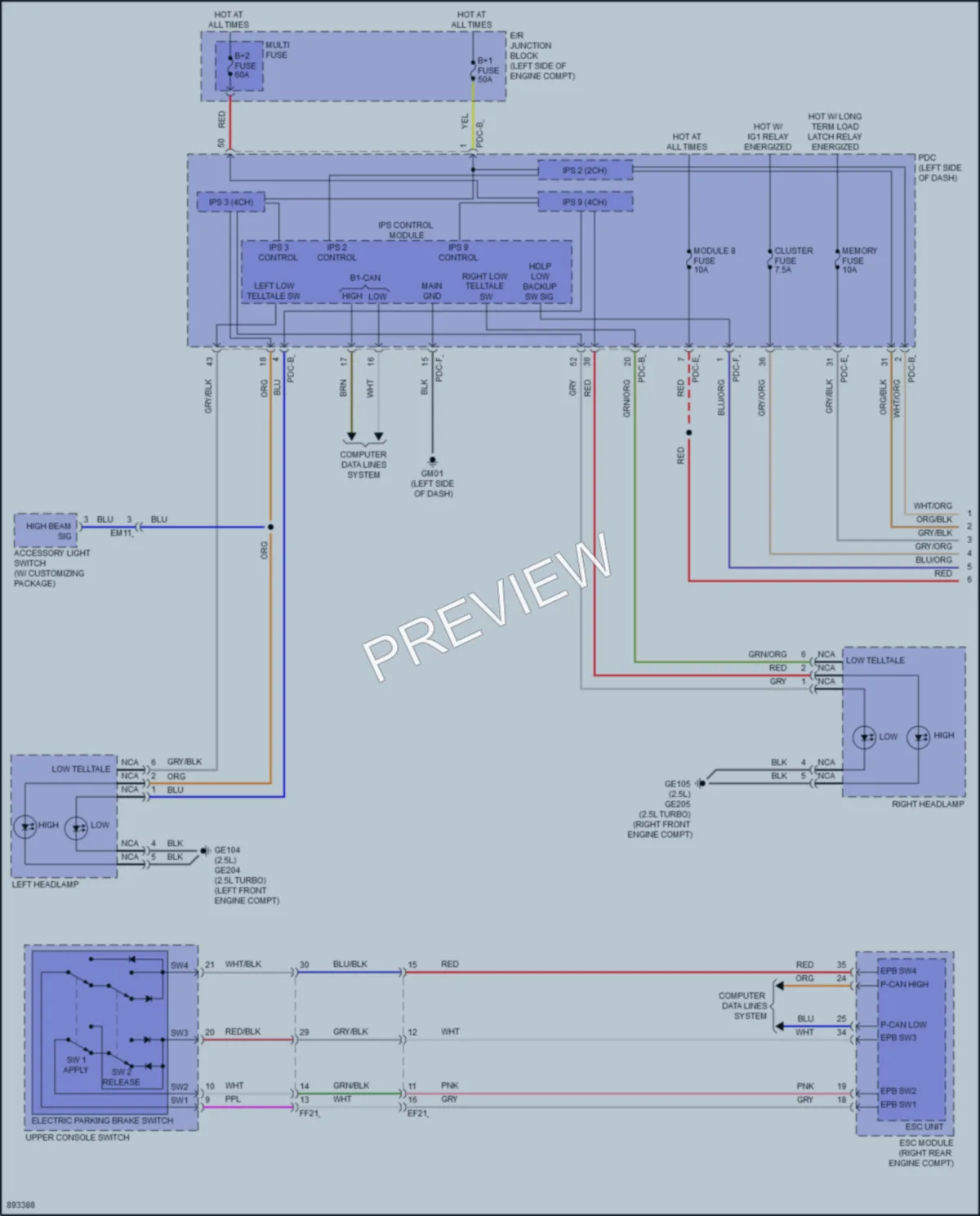 2025 Hyundai SantaCruz Headlights wiring diagram preview