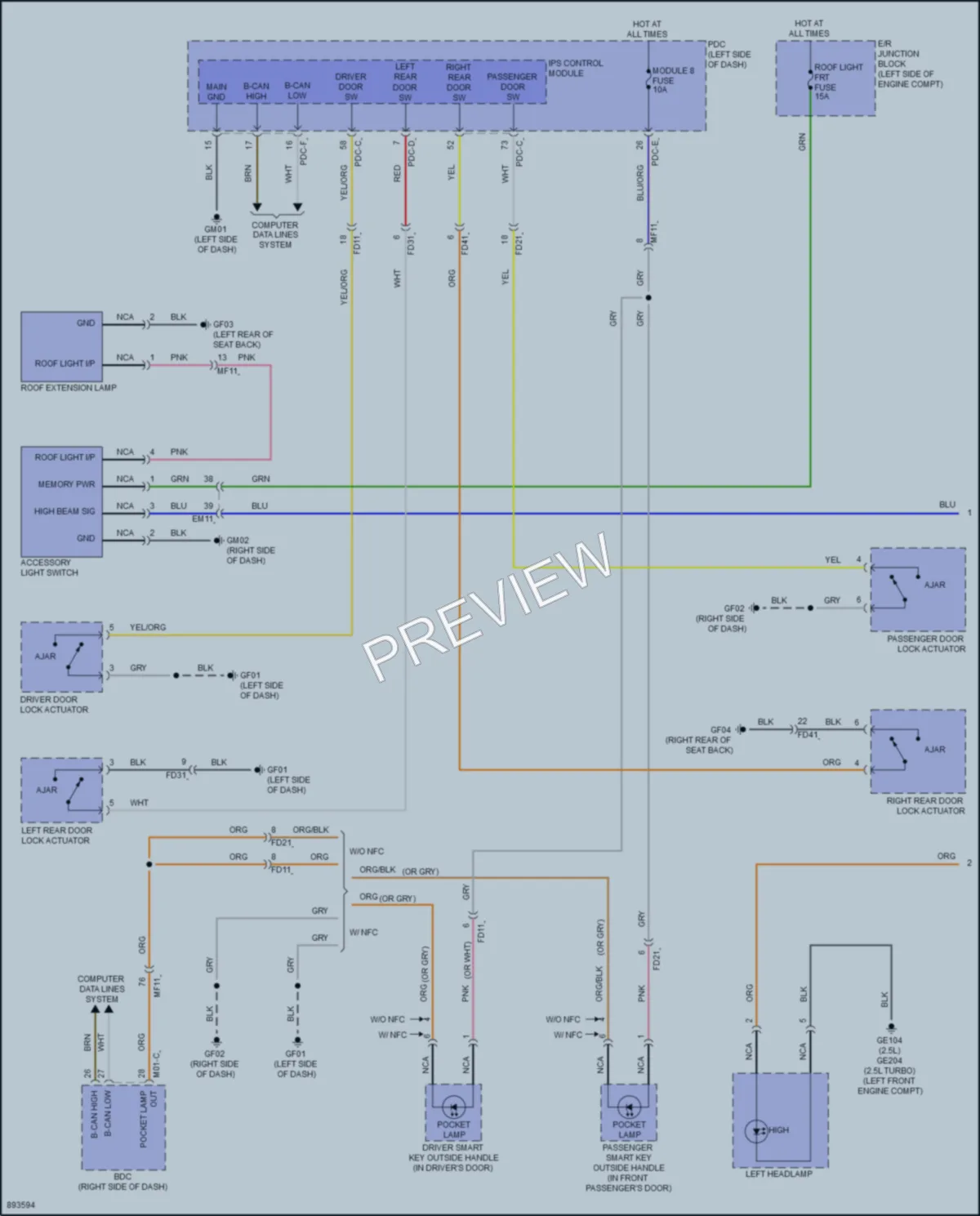 2025 Hyundai SantaCruz Interior Lights wiring diagram preview