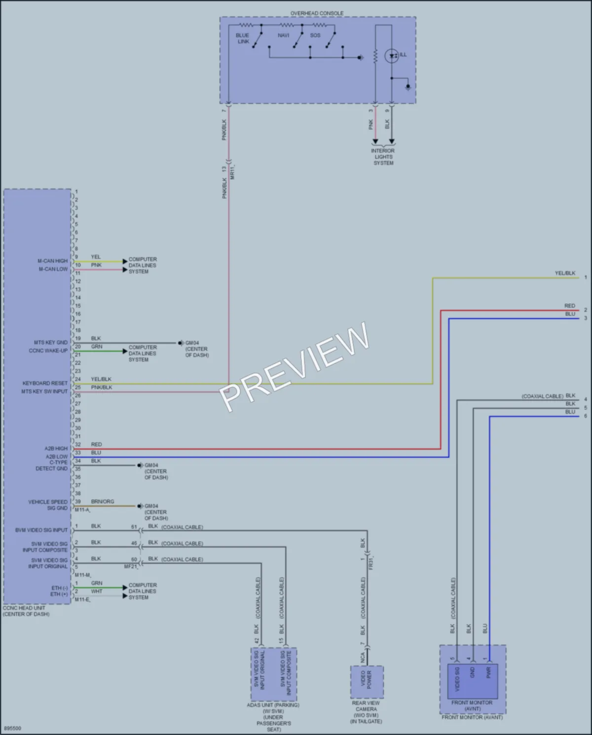 2025 Hyundai SantaCruz Radio wiring diagram preview