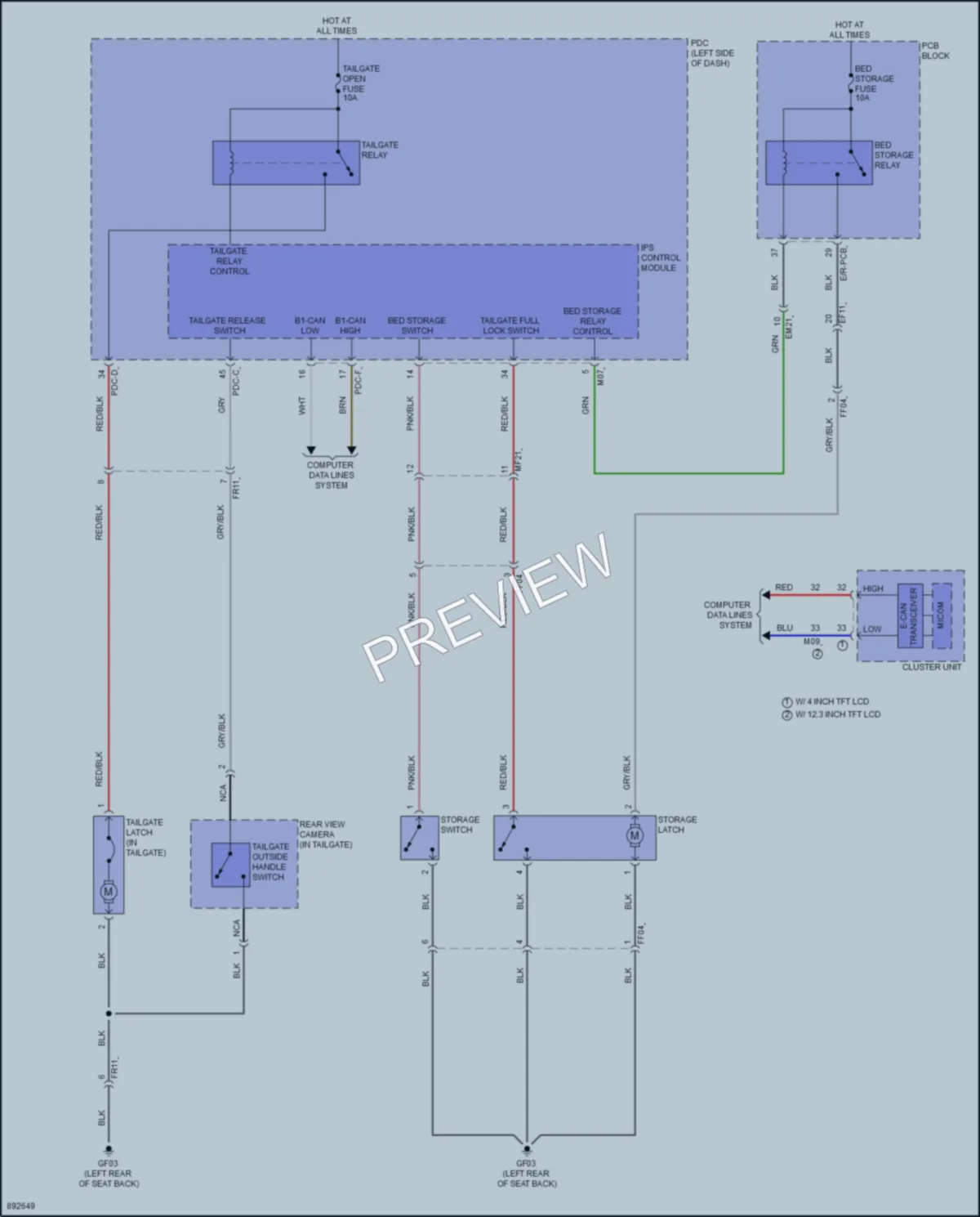 2025 Hyundai SantaCruz Trunk Tailgate Fuel Door wiring diagram preview