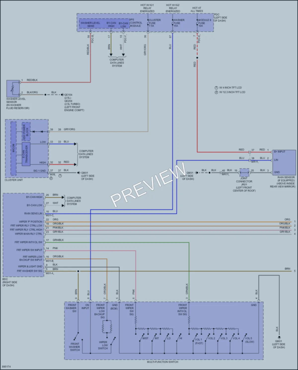 2025 Hyundai SantaCruz Wiper Washer wiring diagram preview