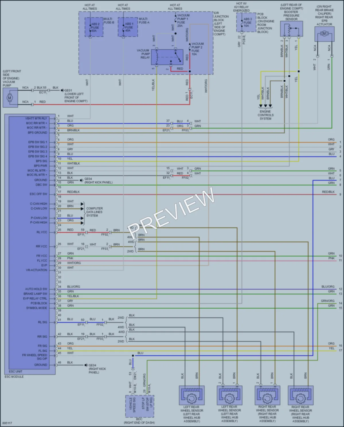 2025 Hyundai SantaFe Anti Lock Brakes wiring diagram preview