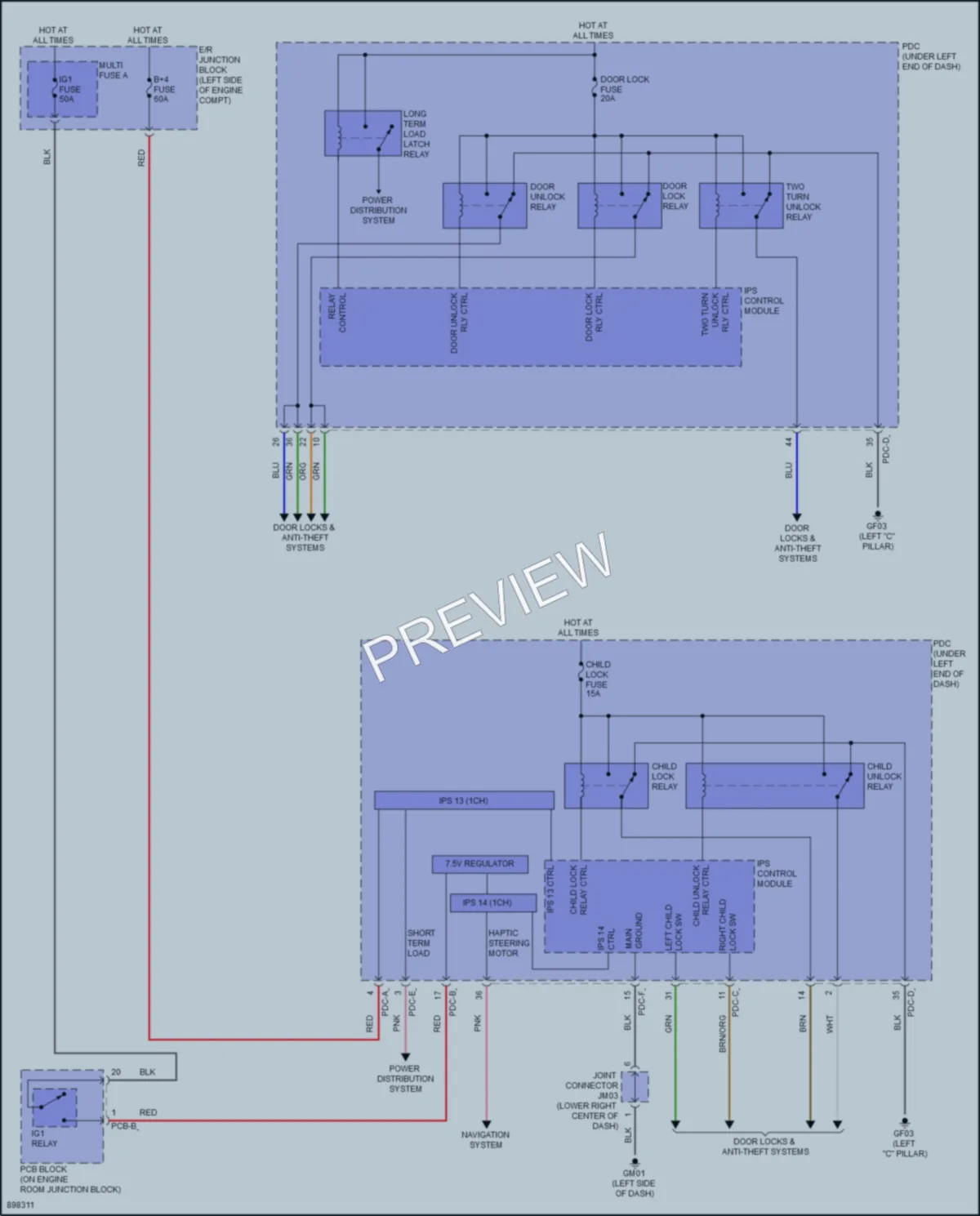 2025 Hyundai SantaFe Body Control Modules wiring diagram preview