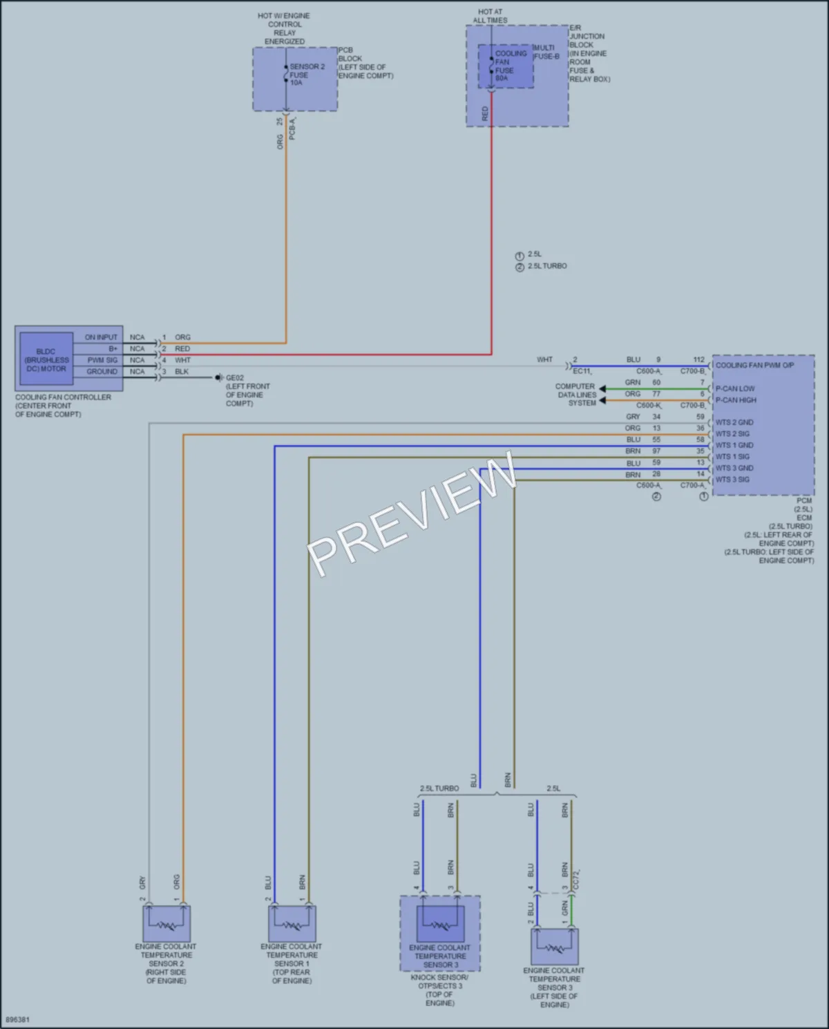 2025 Hyundai Sonata Cooling Fan wiring diagram preview