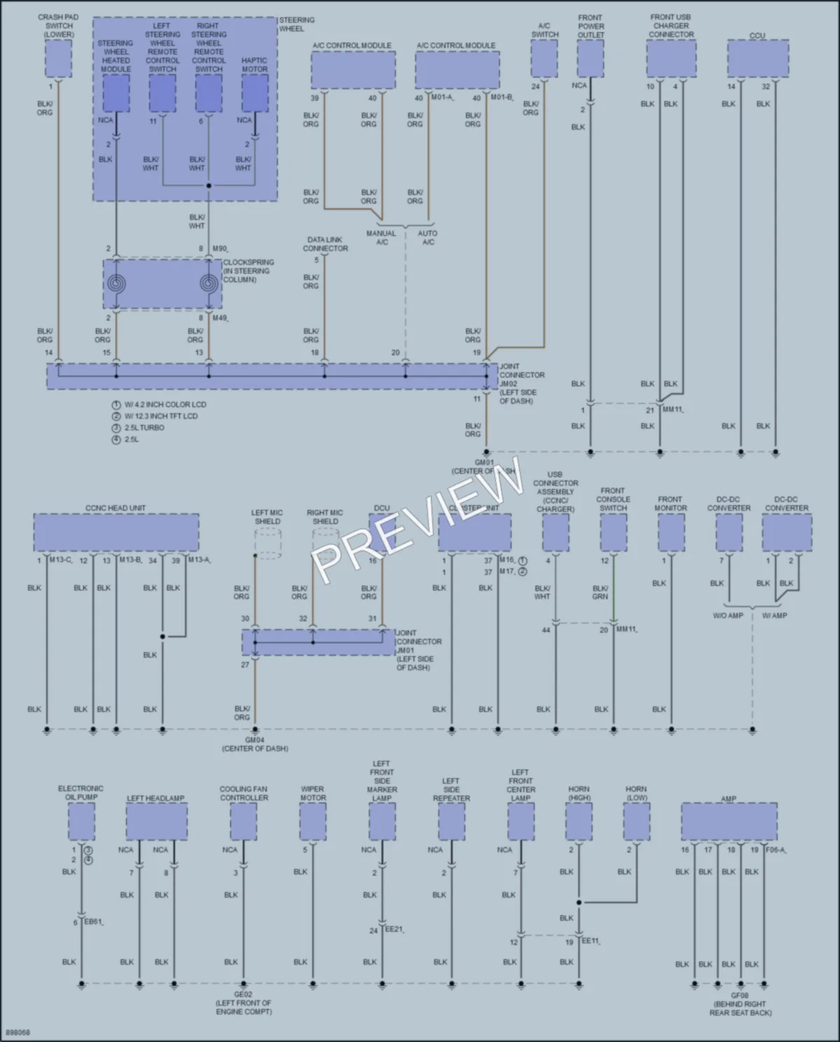 2025 Hyundai Sonata Ground Distribution wiring diagram preview