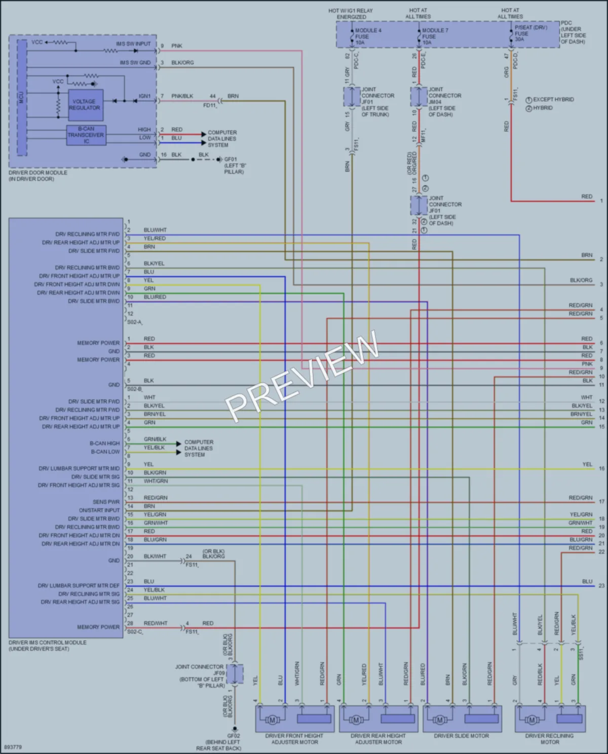 2025 Hyundai Sonata Memory Systems wiring diagram preview