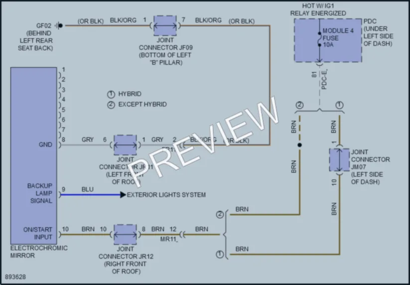 2025 Hyundai Sonata Power Mirrors wiring diagram preview