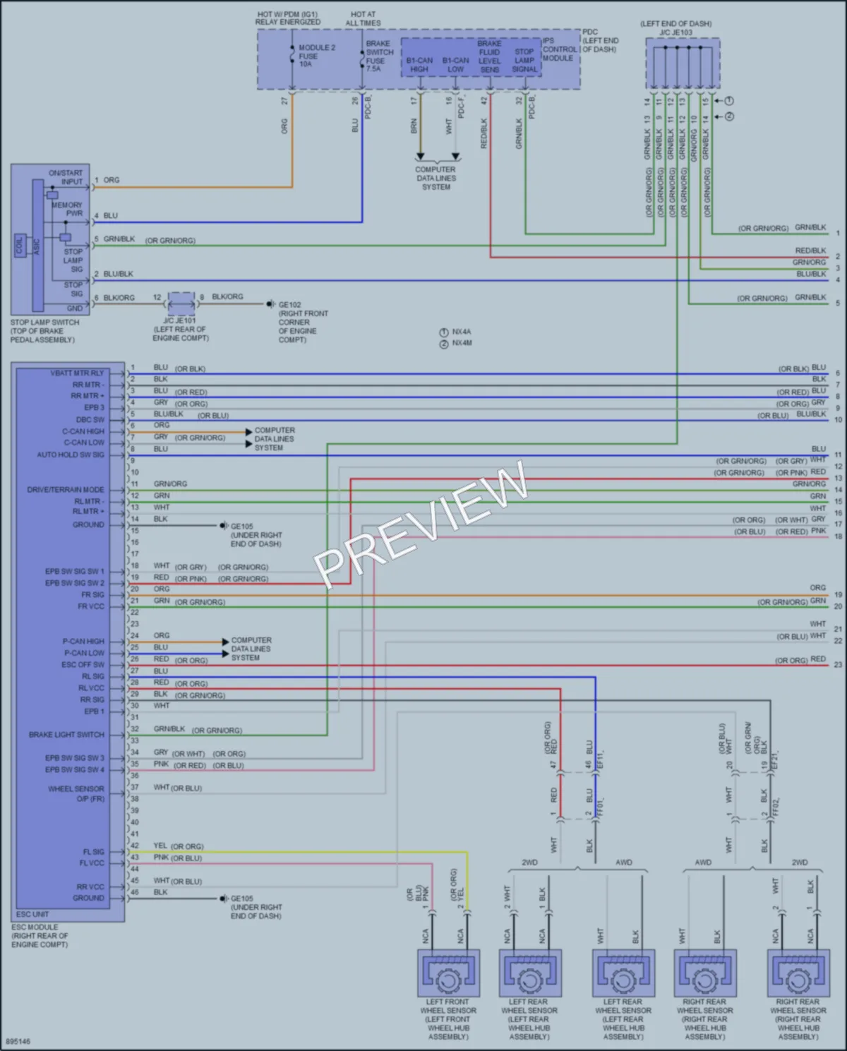 2025 Hyundai Tucson Anti Lock Brakes wiring diagram preview