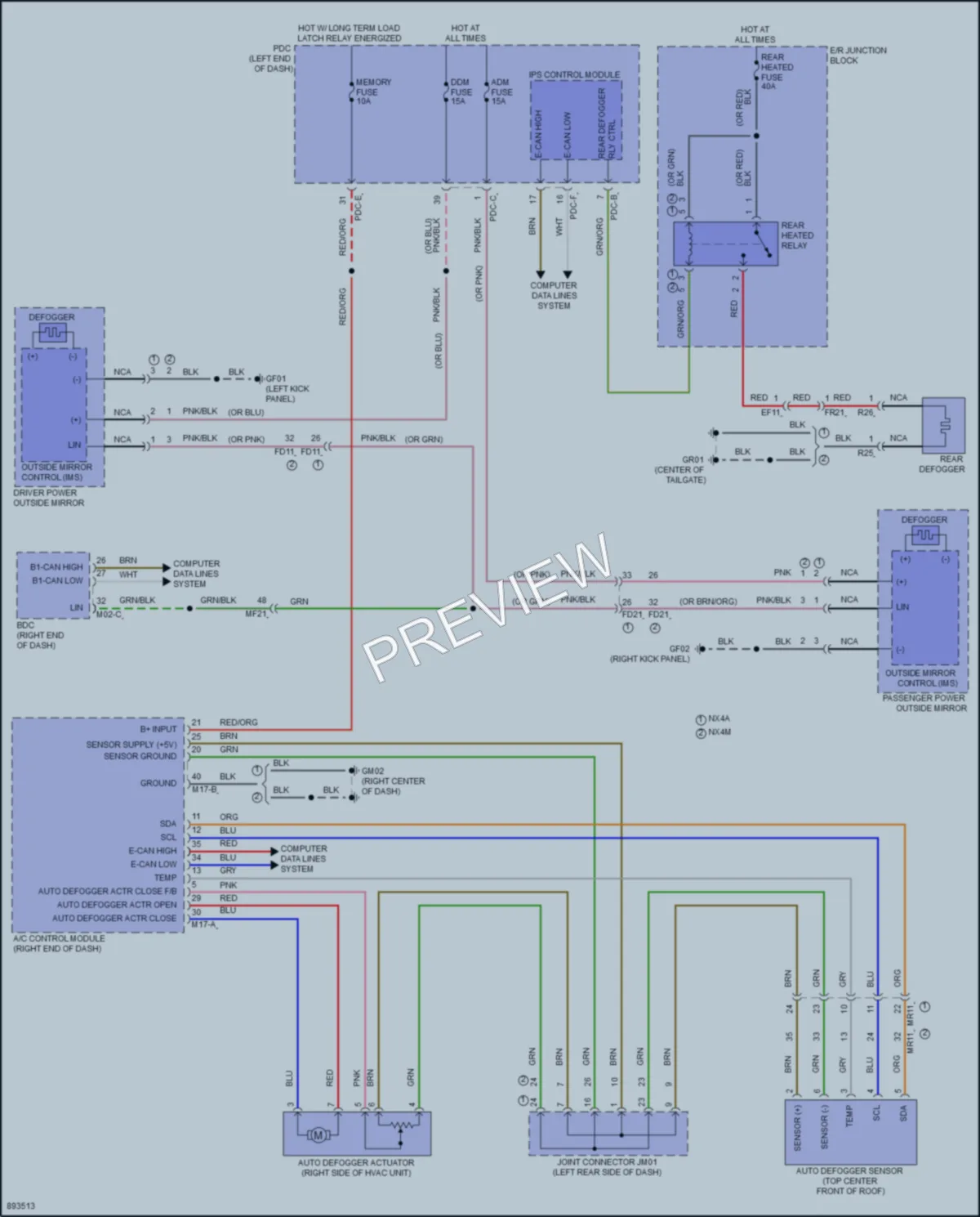 2025 Hyundai Tucson Defoggers wiring diagram preview