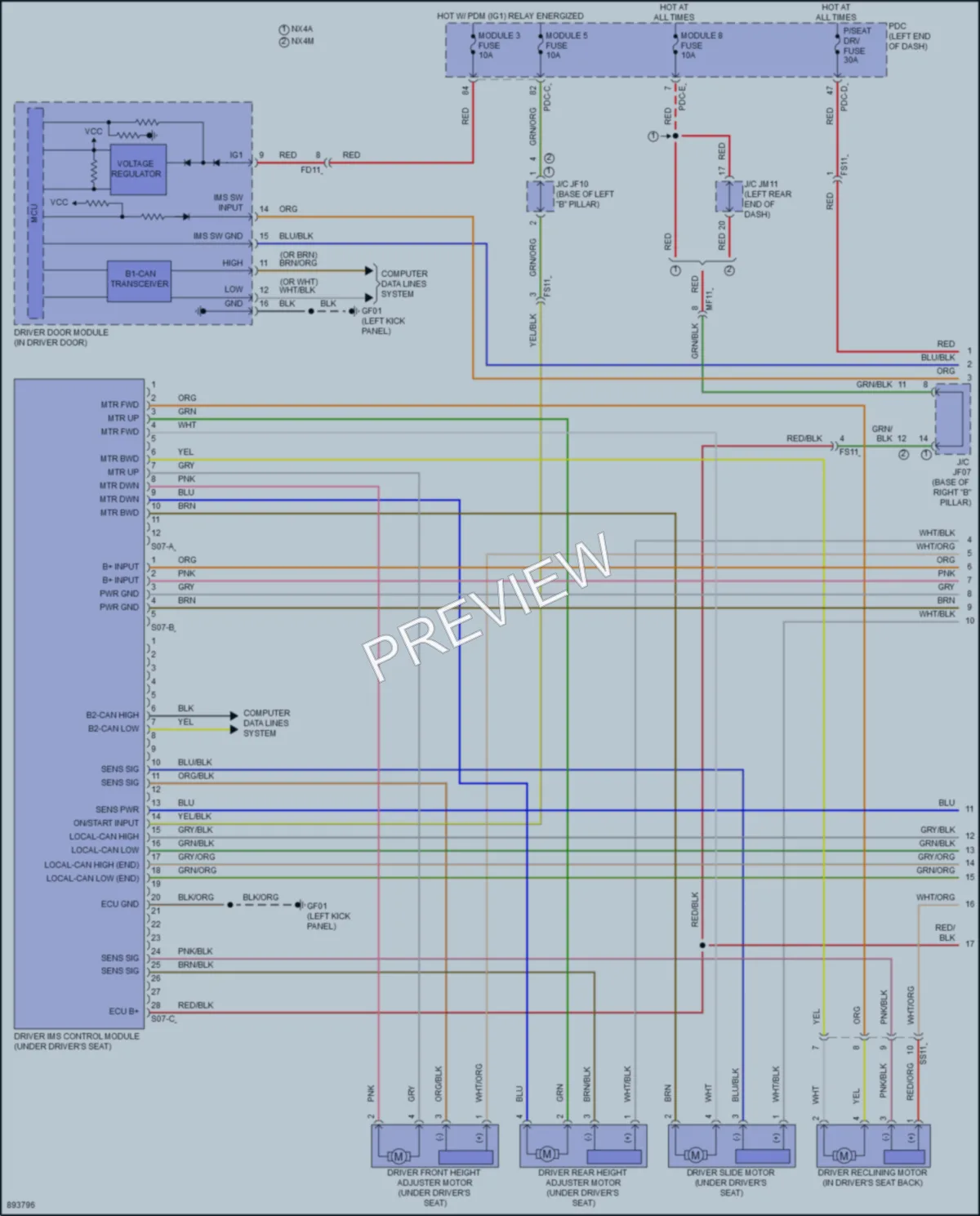 2025 Hyundai Tucson Memory Systems wiring diagram preview