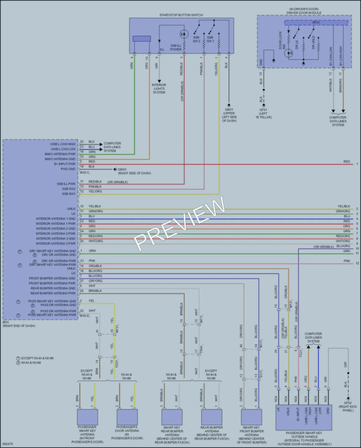 2025 Hyundai Tucson Power Door Locks wiring diagram preview