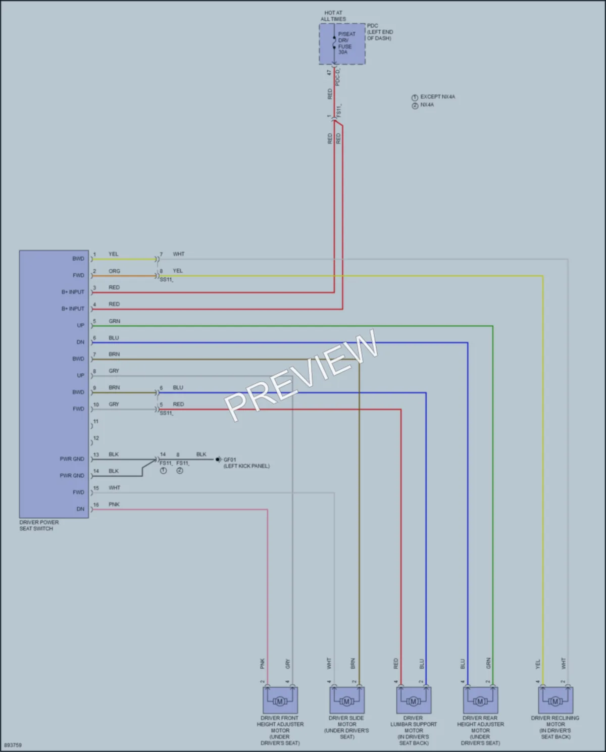2025 Hyundai Tucson Power Seats wiring diagram preview