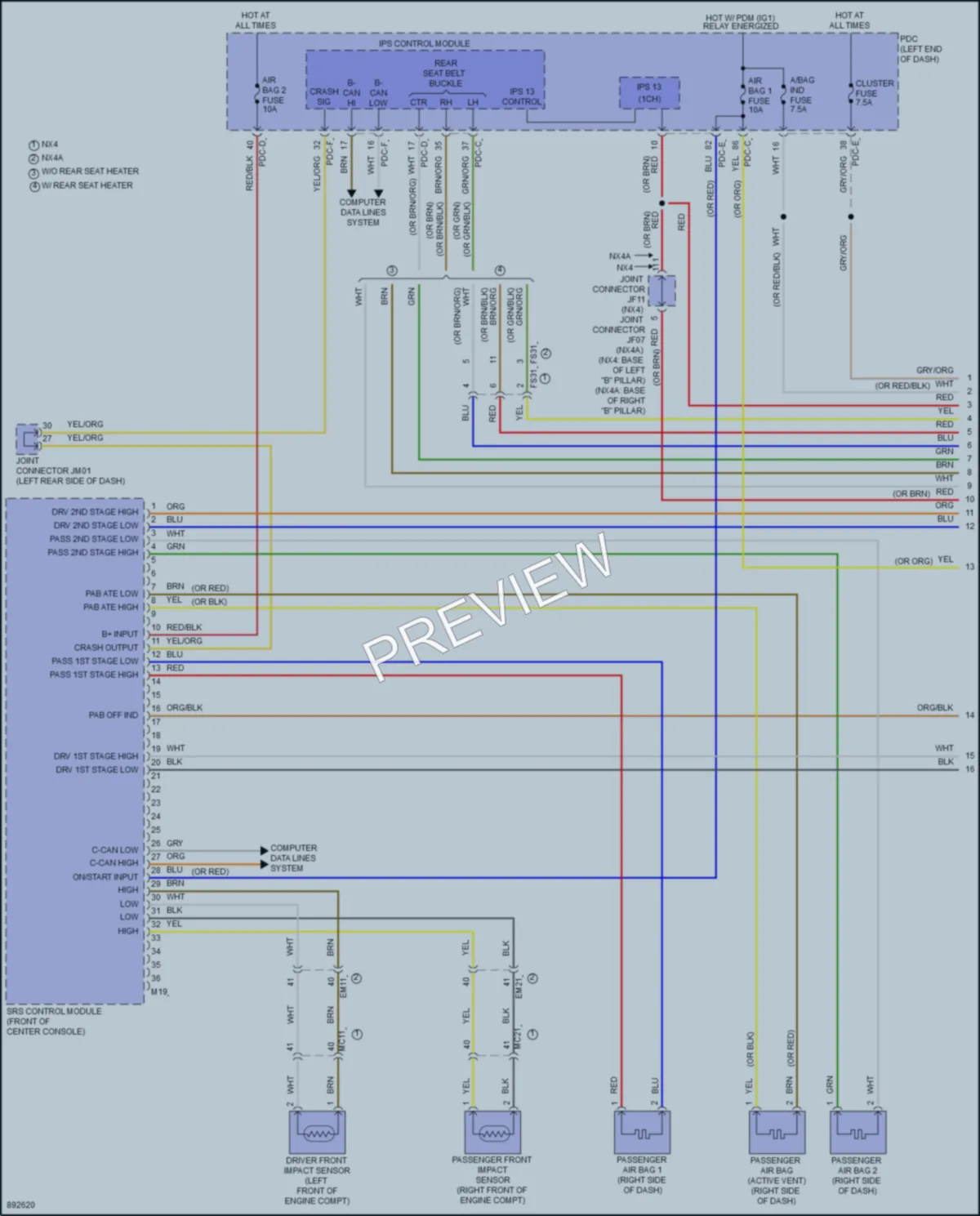 2025 Hyundai Tucson Supplemental Restraints wiring diagram preview