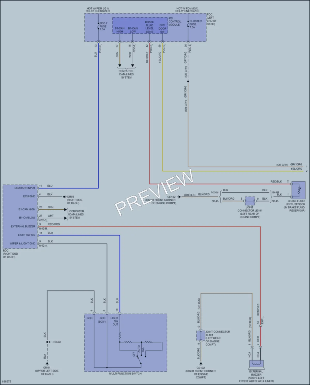 2025 Hyundai Tucson Warning Systems wiring diagram preview