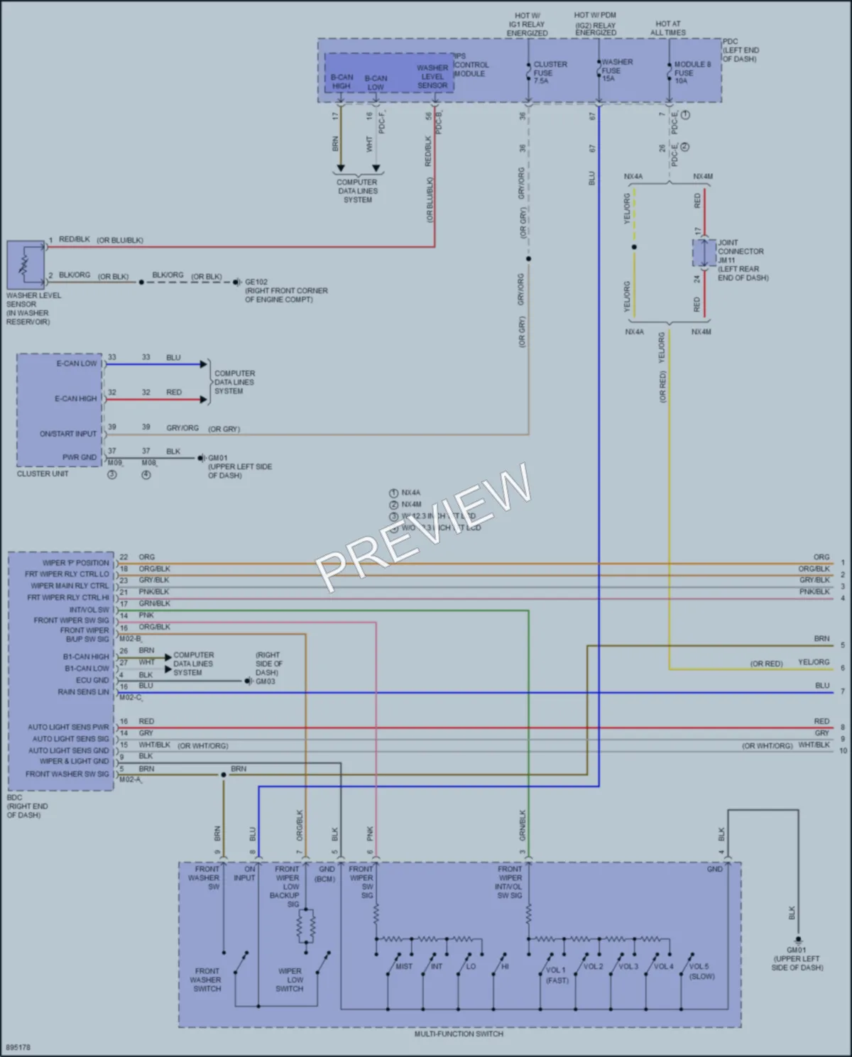 2025 Hyundai Tucson Wiper Washer wiring diagram preview