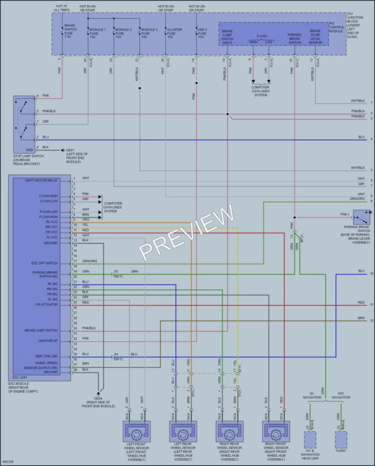 2025 Hyundai Venue Anti Lock Brakes wiring diagram preview