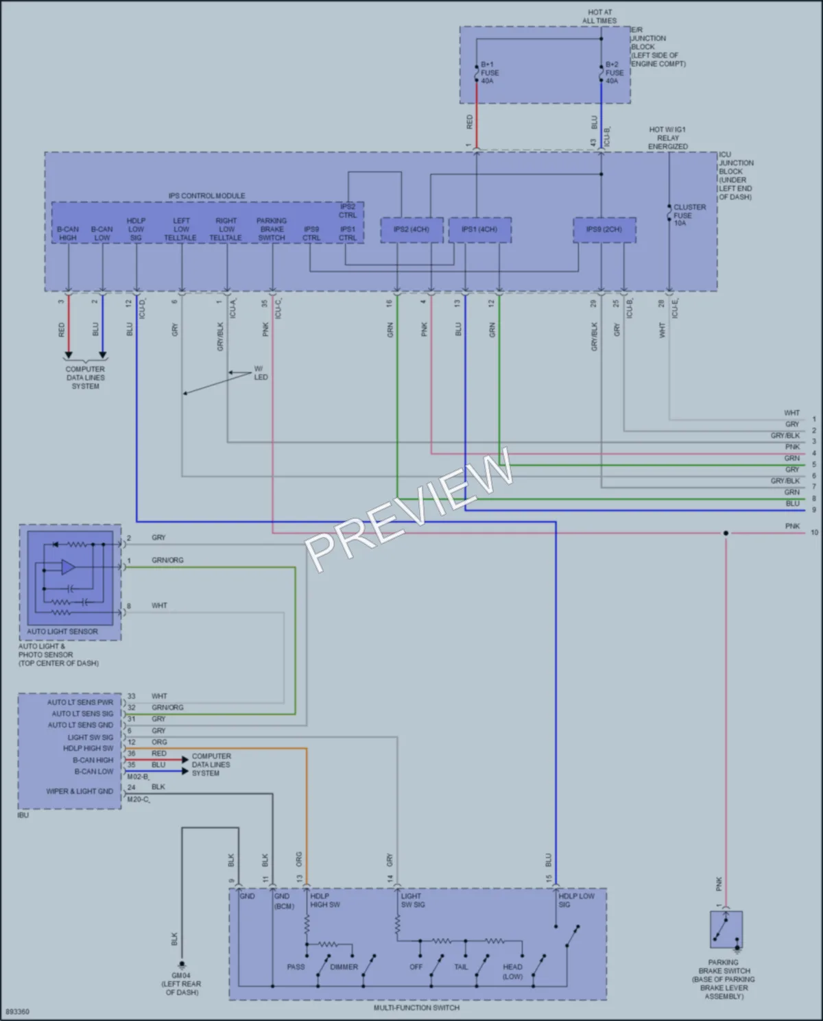 2025 Hyundai Venue Headlights wiring diagram preview