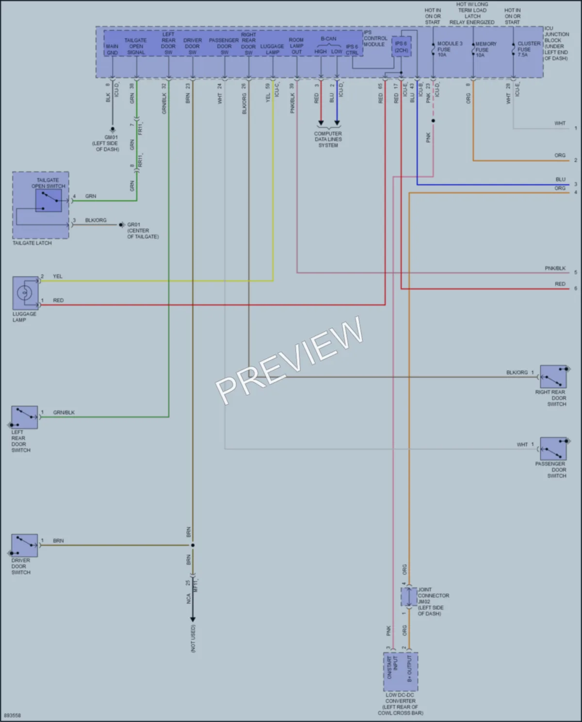 2025 Hyundai Venue Interior Lights wiring diagram preview