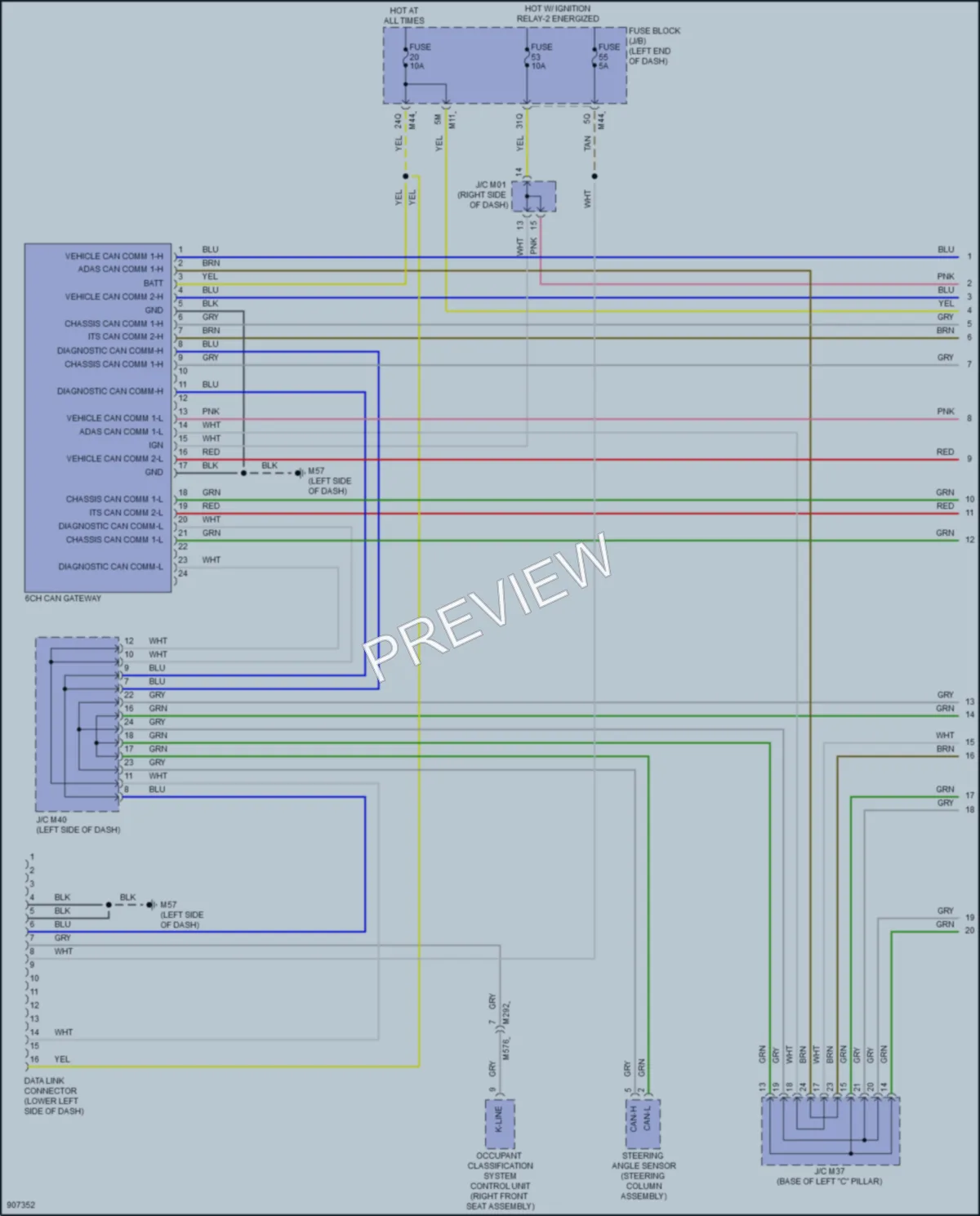 2025 Infiniti QX50 Computer Data Lines wiring diagram preview