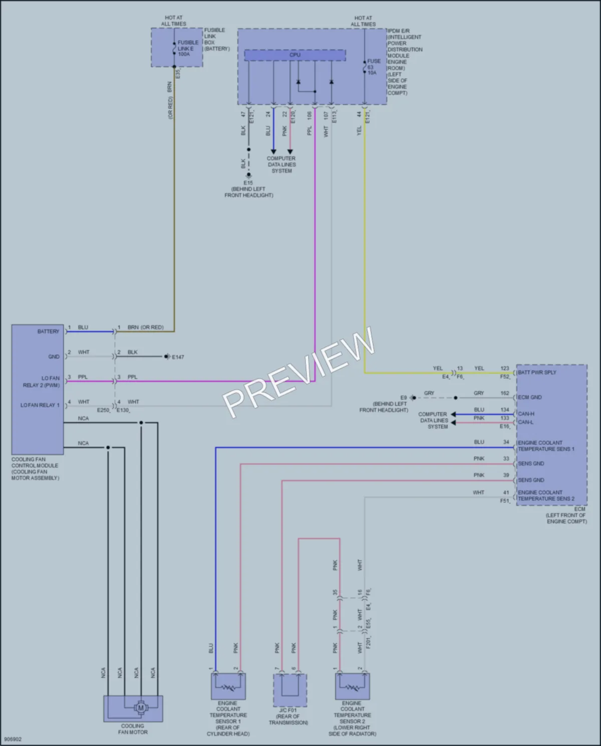 2025 Infiniti QX50 Cooling Fan Wiring Diagrams protected preview