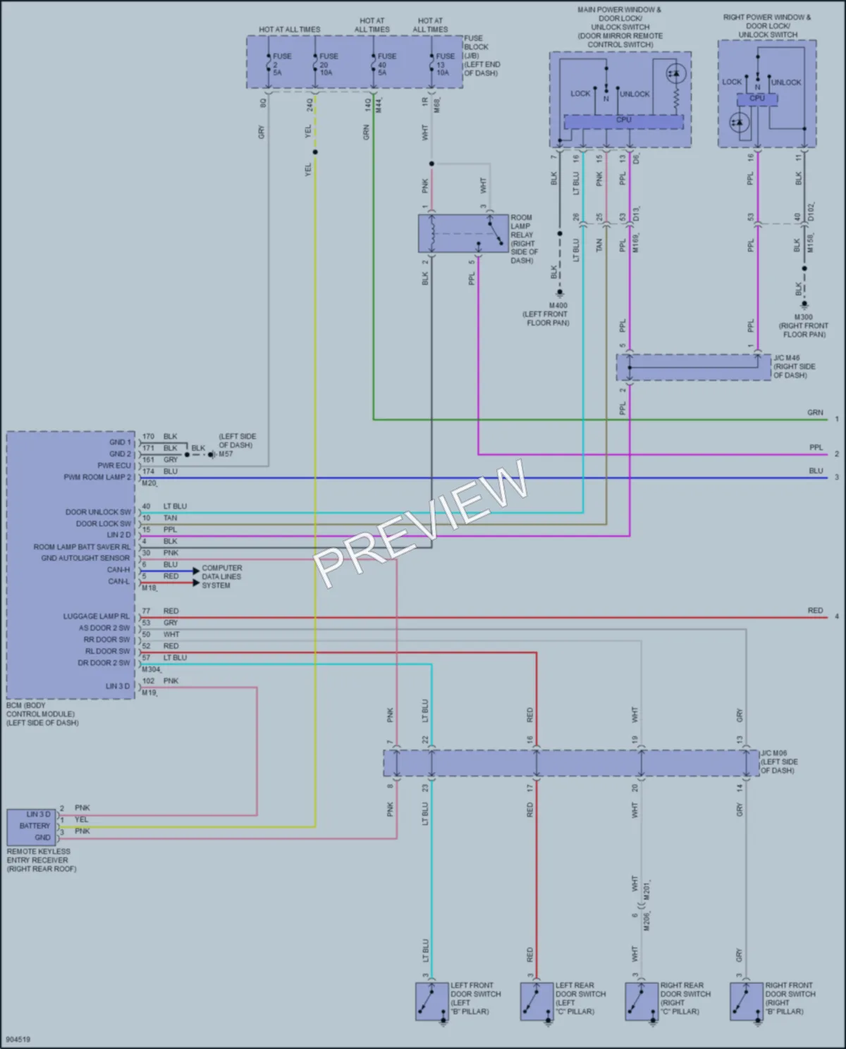 2025 Infiniti QX50 Interior Lights wiring diagram preview