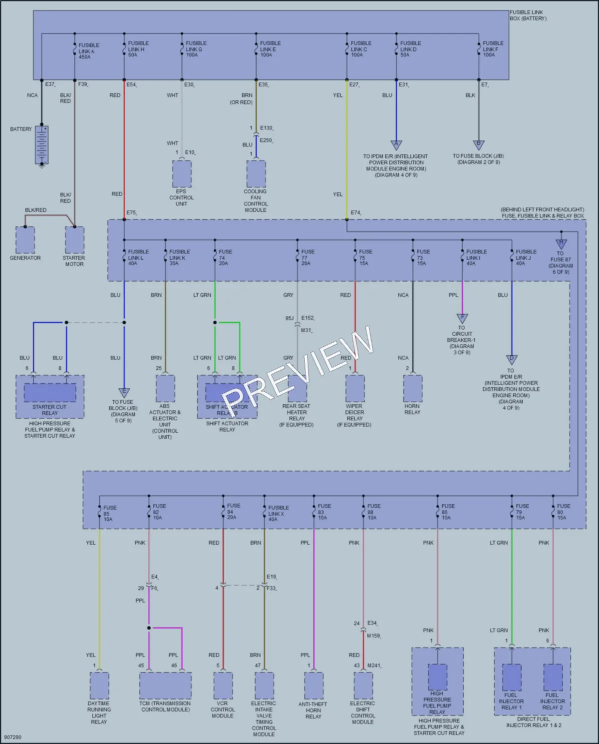 2025 Infiniti QX50 Power Distribution wiring diagram preview