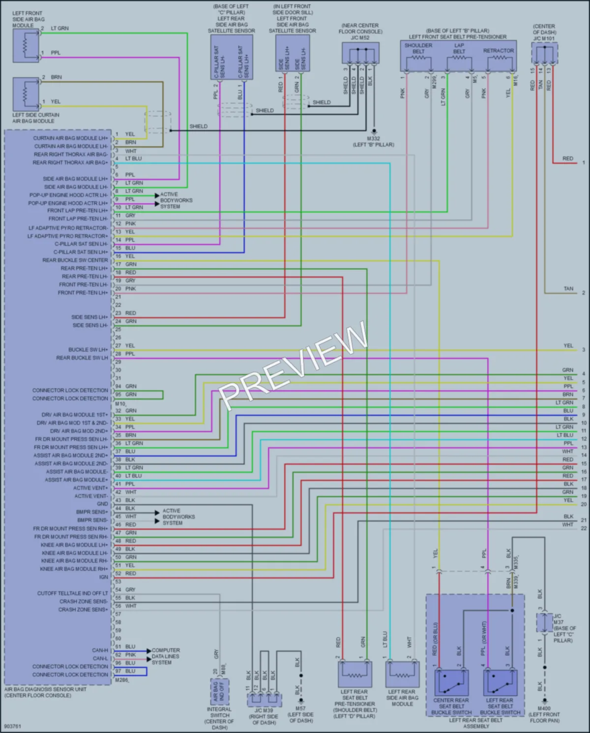 2025 Infiniti QX50 Supplemental Restraints wiring diagram preview