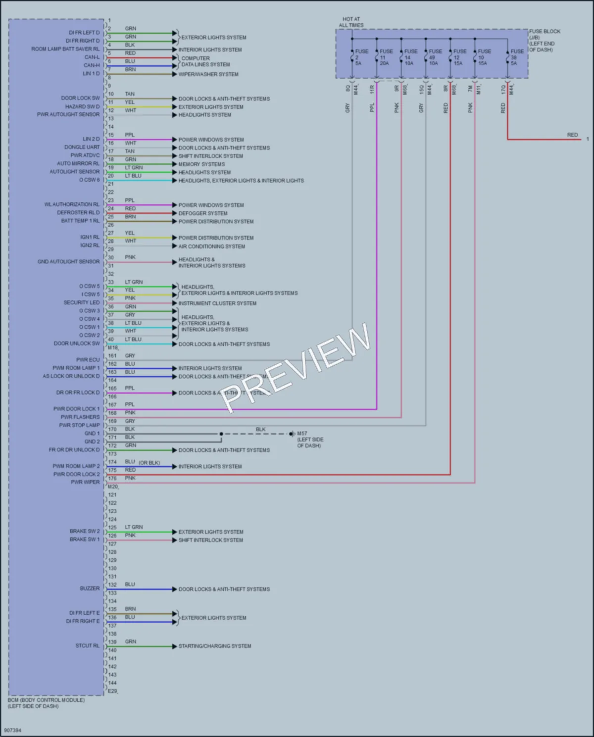 2025 Infiniti QX55 Body Control Modules wiring diagram preview