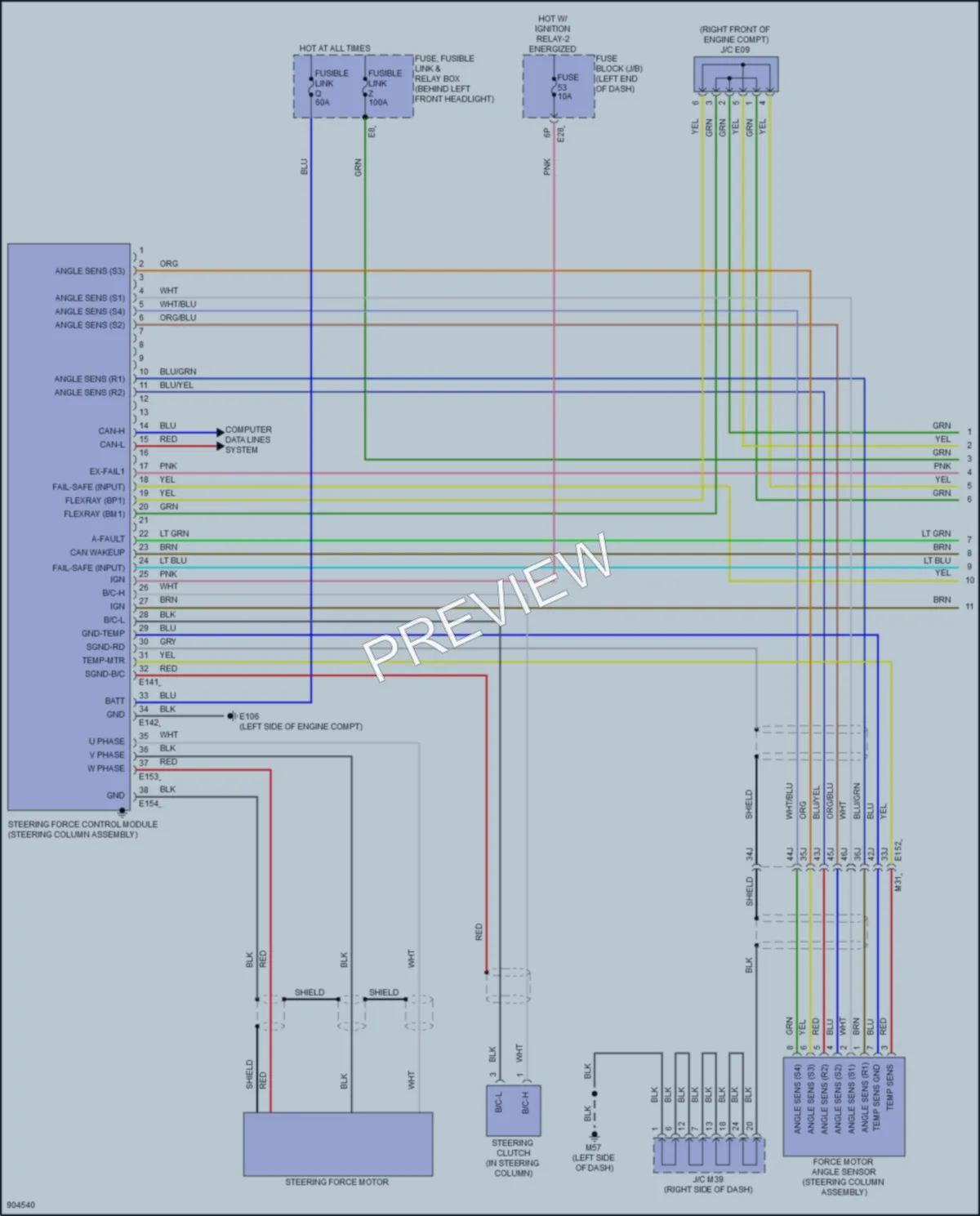 2025 Infiniti QX55 Electronic Power Steering wiring diagram preview