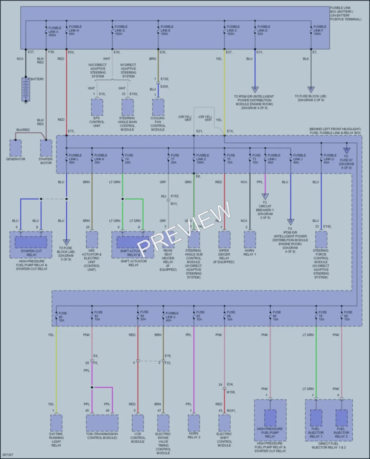 2025 Infiniti QX55 Power Distribution wiring diagram preview