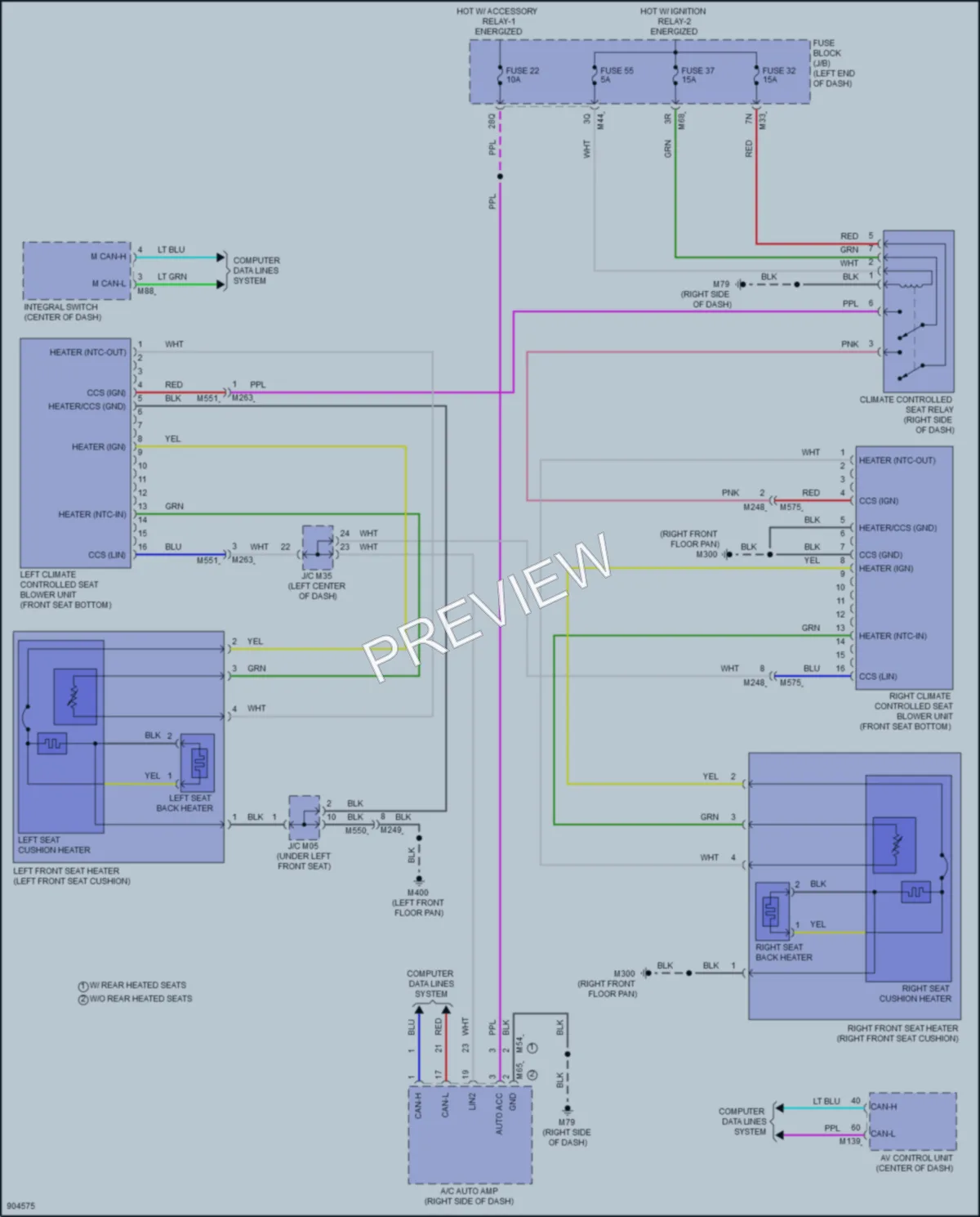 2025 Infiniti QX55 Power Seats wiring diagram preview