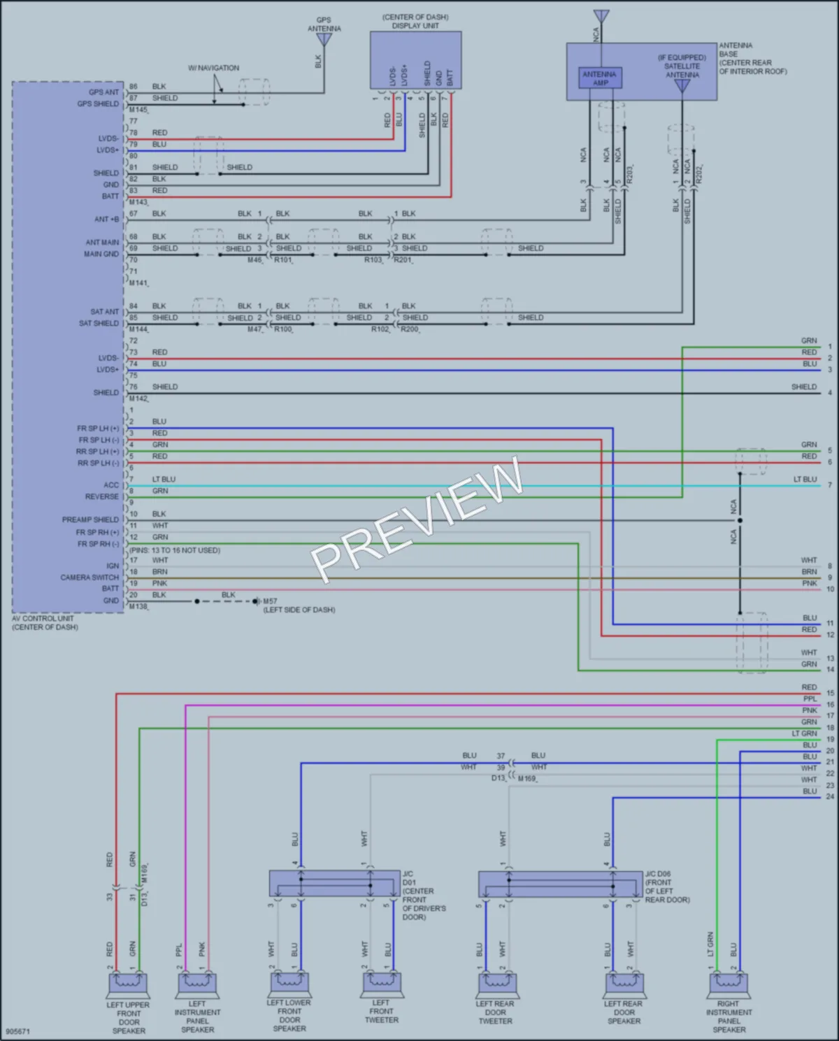 2025 Infiniti QX55 Radio wiring diagram preview