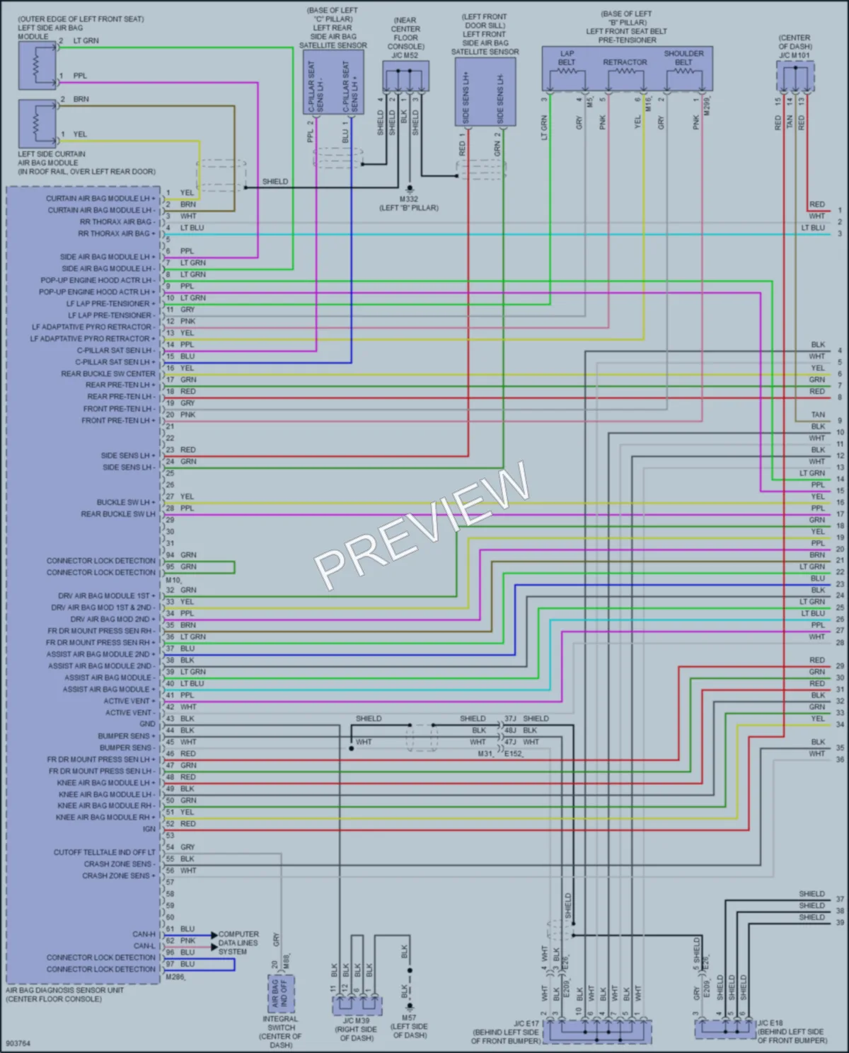 2025 Infiniti QX55 Supplemental Restraints wiring diagram preview