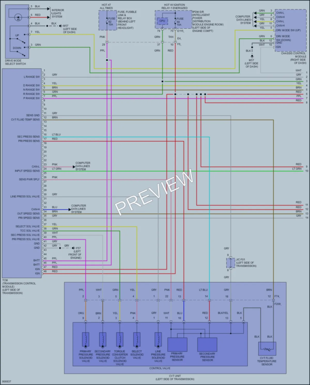 2025 Infiniti QX55 Transmission wiring diagram preview