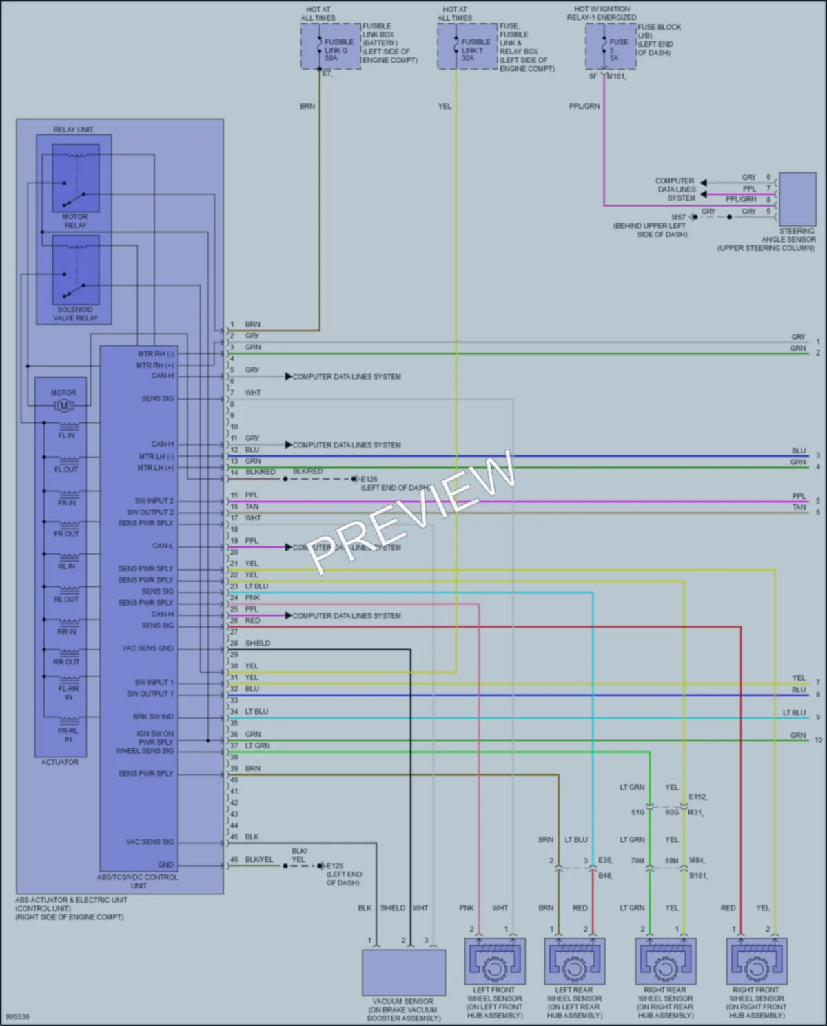 2025 Infiniti QX60 Anti Lock Brakes wiring diagram preview