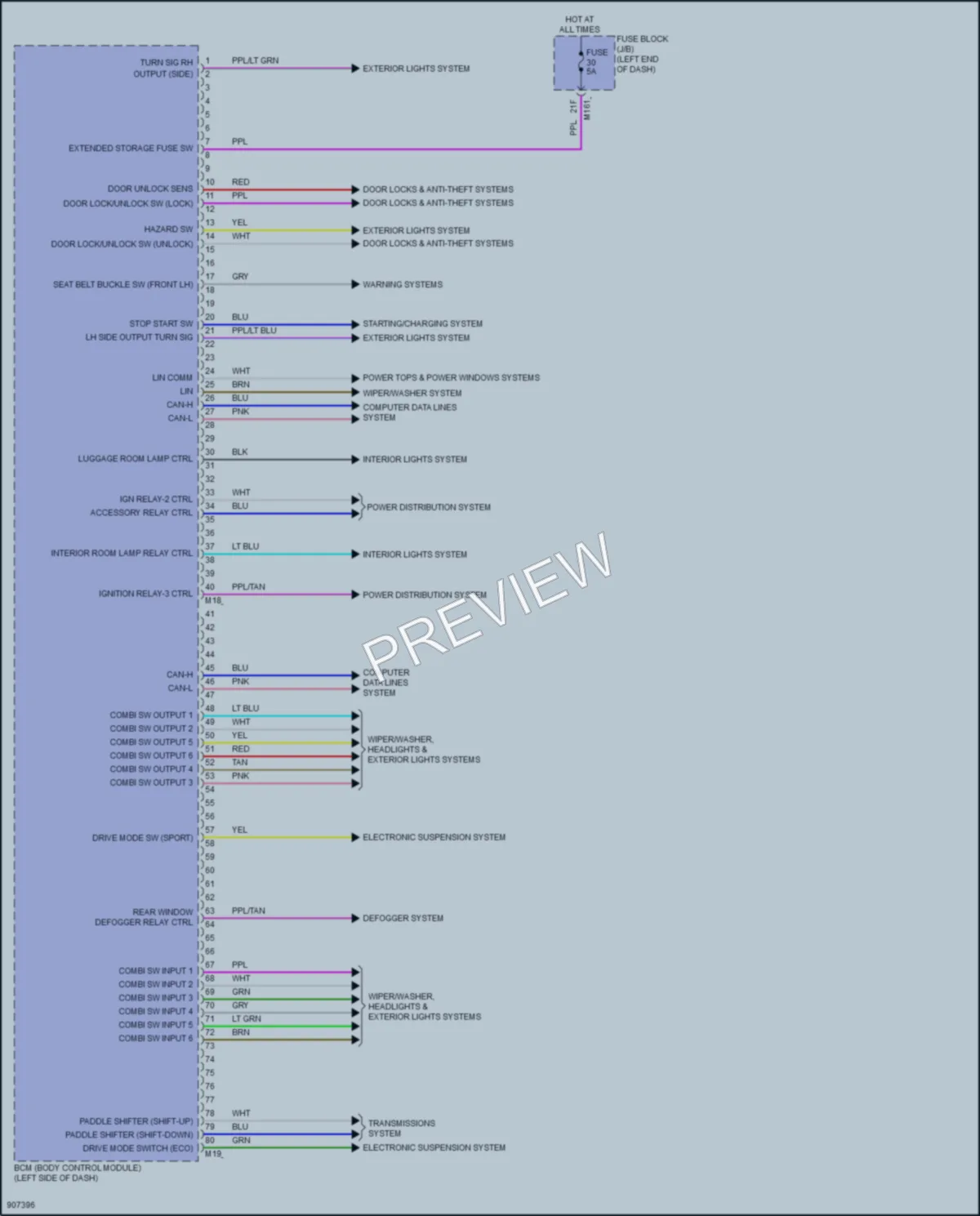 2025 Infiniti QX60 Body Control Modules wiring diagram preview