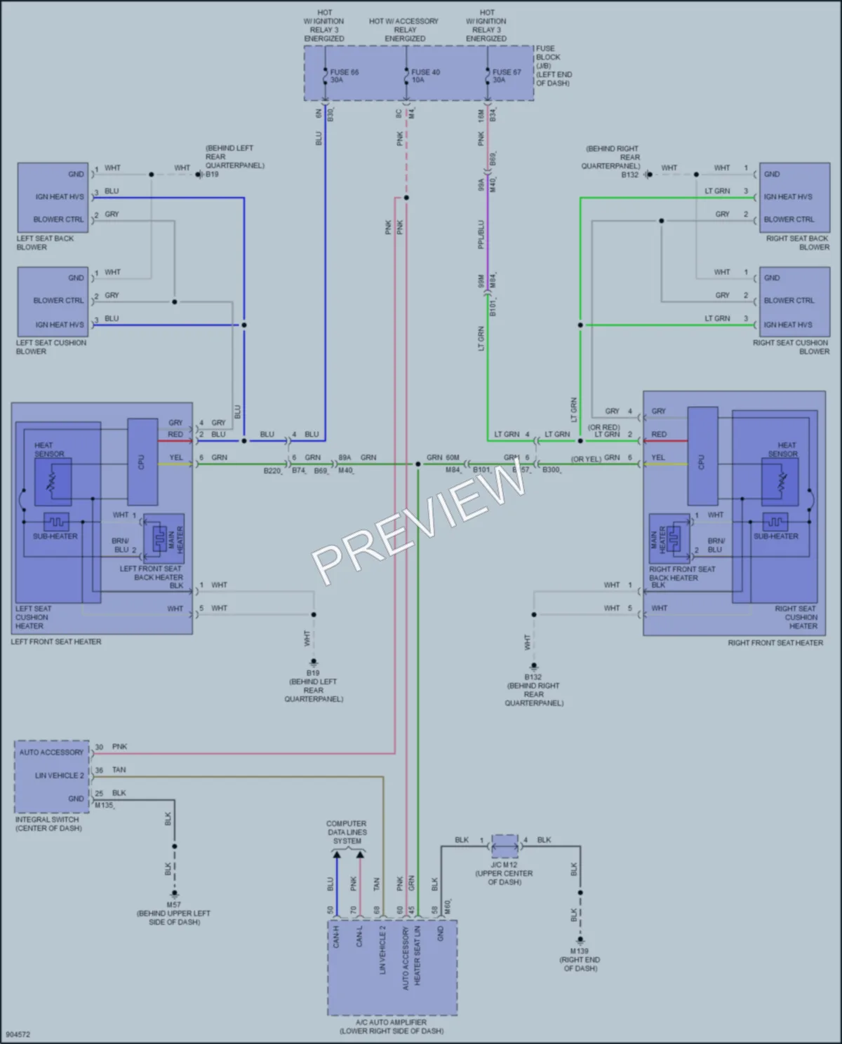 2025 Infiniti QX60 Power Seats wiring diagram preview