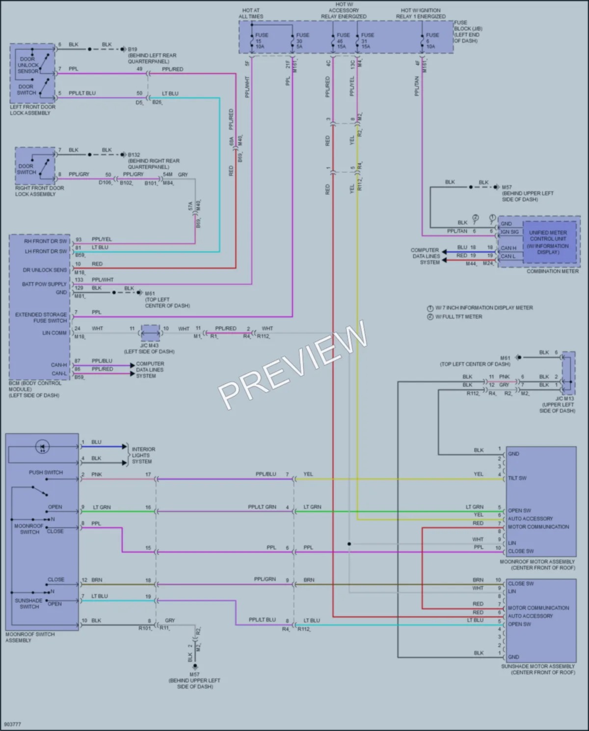 2025 Infiniti QX60 Power Top Sunroof wiring diagram preview