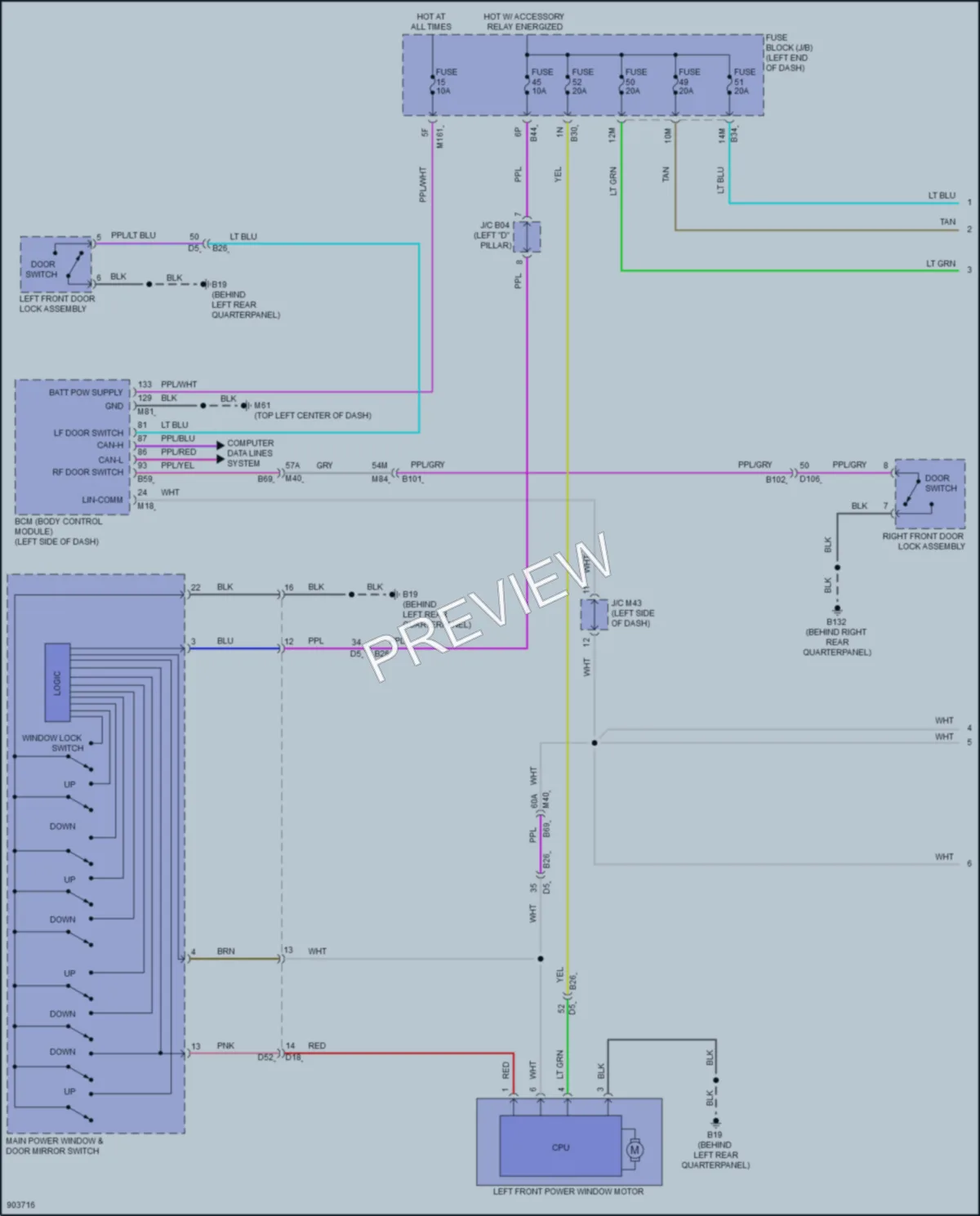 2025 Infiniti QX60 Power Windows wiring diagram preview