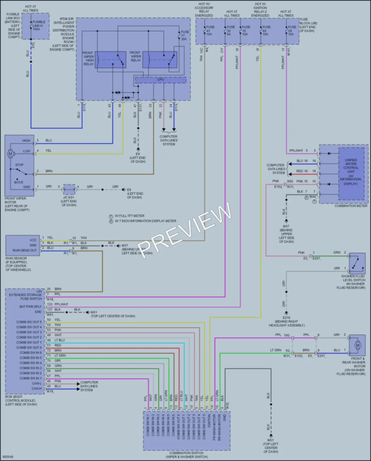 2025 Infiniti QX60 Wiper Washer wiring diagram preview