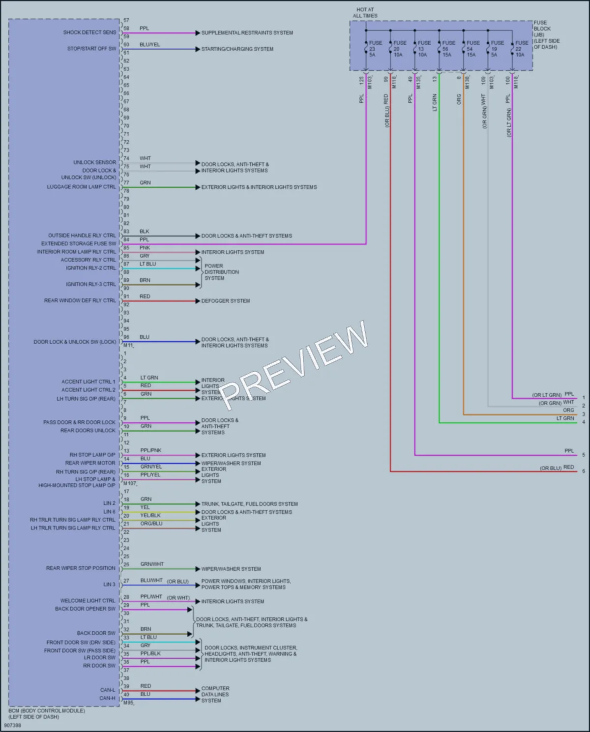 2025 Infiniti QX80 Body Control Modules wiring diagram preview