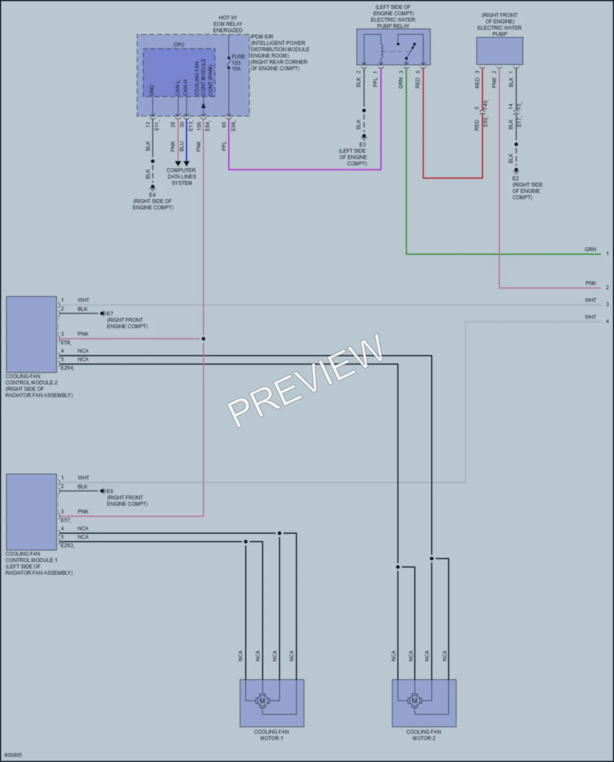 2025 Infiniti QX80 Cooling Fan wiring diagram preview