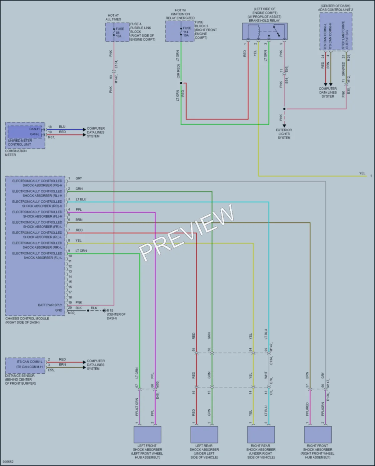 2025 Infiniti QX80 Electronic Suspension wiring diagram preview