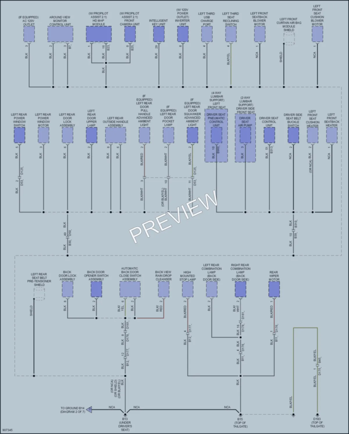 2025 Infiniti QX80 Ground Distribution wiring diagram preview