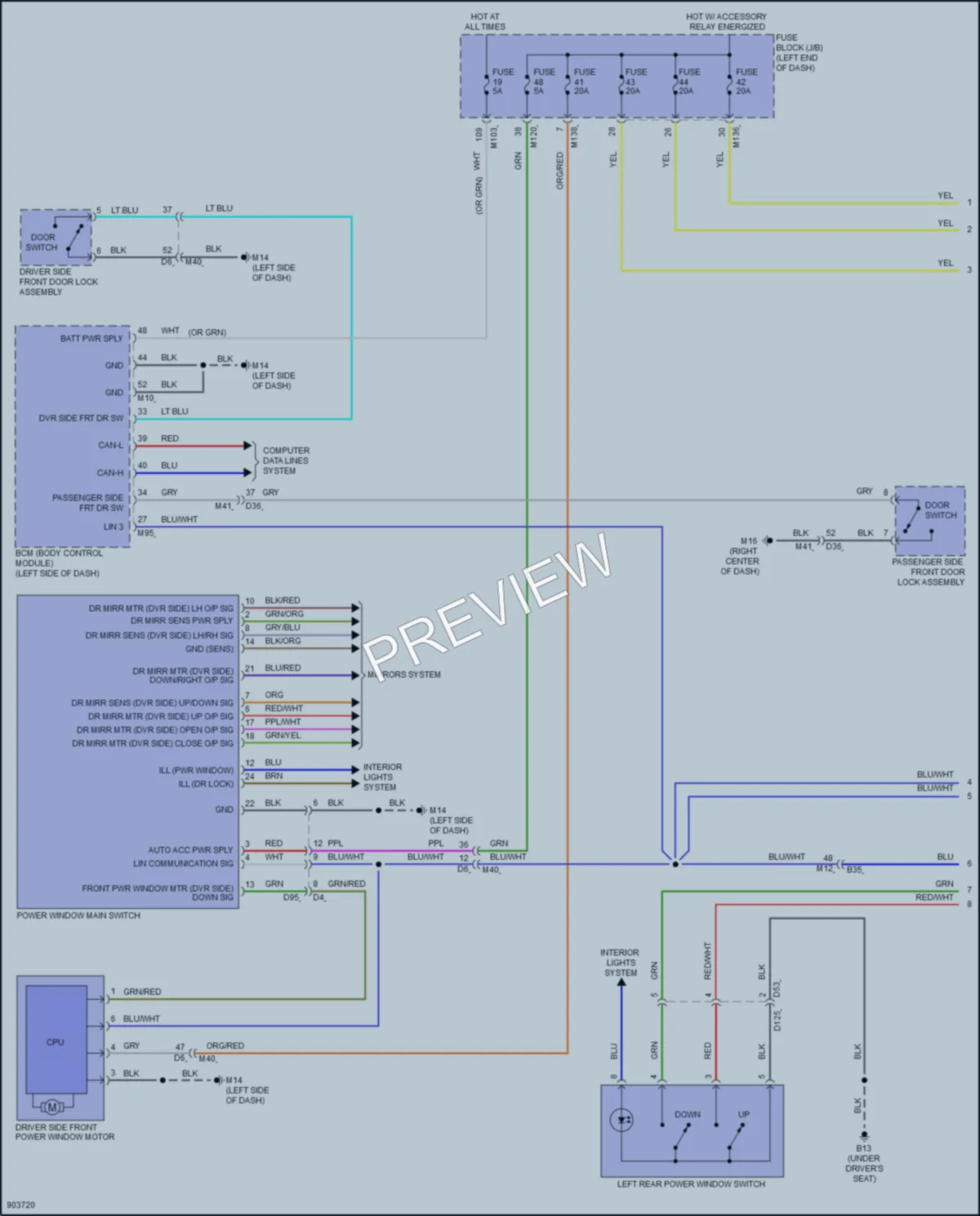 2025 Infiniti QX80 Power Windows wiring diagram preview