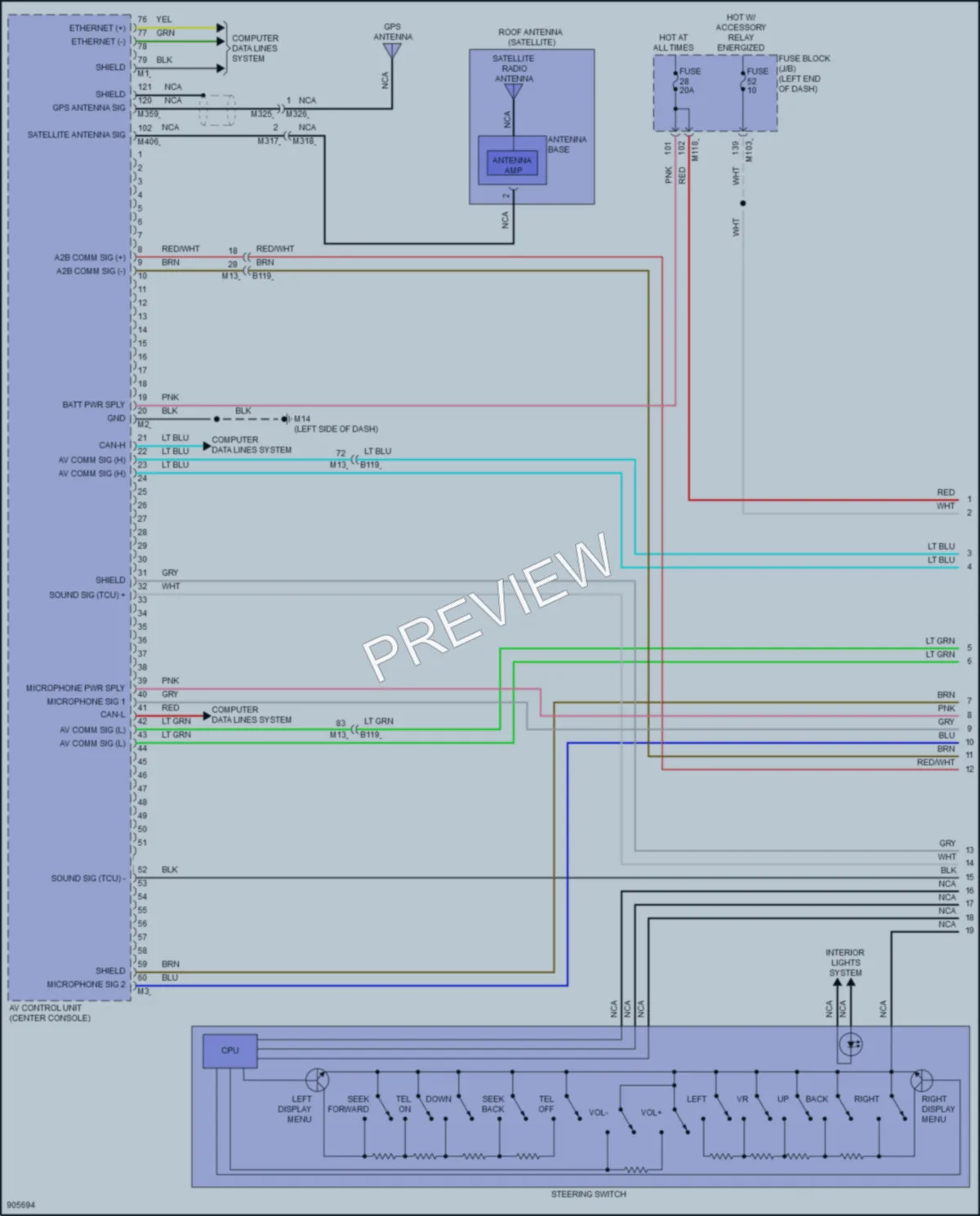 2025 Infiniti QX80 Radio wiring diagram preview